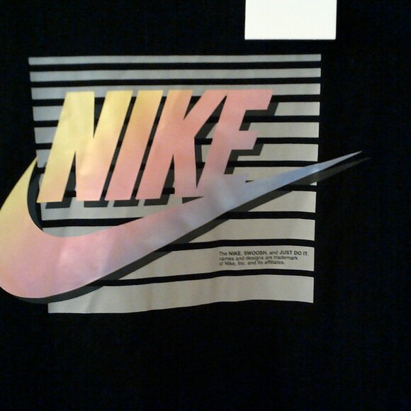 NEW NIKE SPORTSWEAR "VIbrant Box Logo Tee" MEN'S BLACK T-SHIRT XL FQ7995-010 - Picture 2 of 6